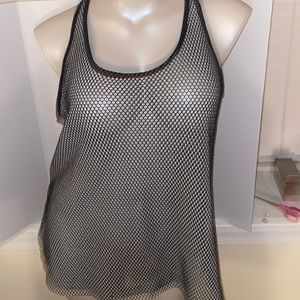 Live Active Lane Bryant Black Mesh Tank